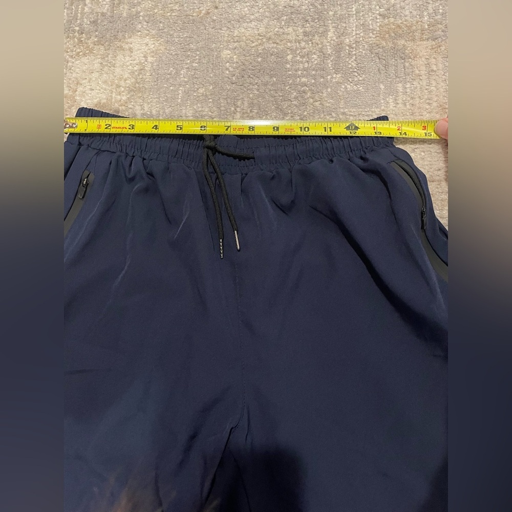 3 Pair Tech Training Athletic Shorts Zip Pockets Drawstring Waist Size Med NWOT - Picture 9 of 11